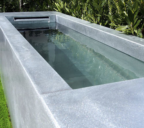 Fontana da giardino -  BASSIN FILANT - Tonton Zingueur - in zinco / contemporanea / di Olivier Joannin