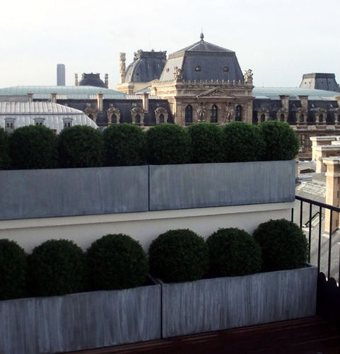 Fioriera in zinco - LOUVRE - Tonton Zingueur - in rame / rettangolare / su misura