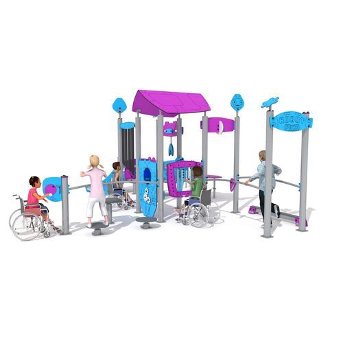 Struttura ludica per disabili - R4281 - Industrias Agapito - per parco giochi / in acciaio inossidabile / in HDPE