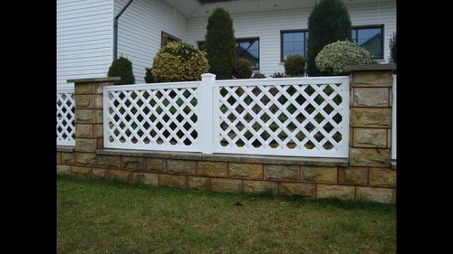 Recinzione da giardino - PERGOLA GRID SKEW FENCE - Top Fence - in PVC / classica