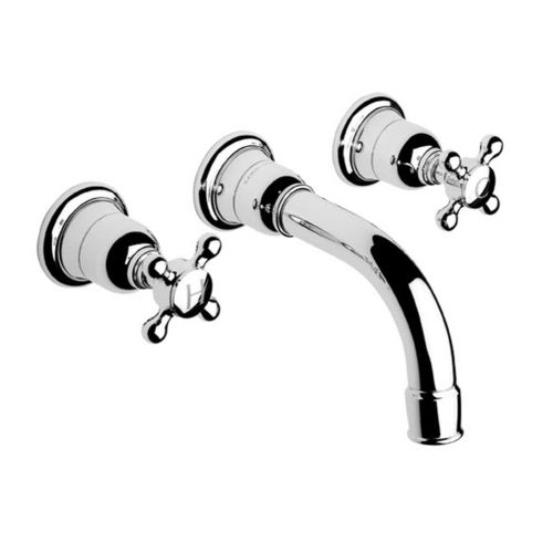 Miscelatore doppio comando per lavabo - V2K17X-CP - Samuel Heath & Sons - da parete / in metallo cromato / in nichel