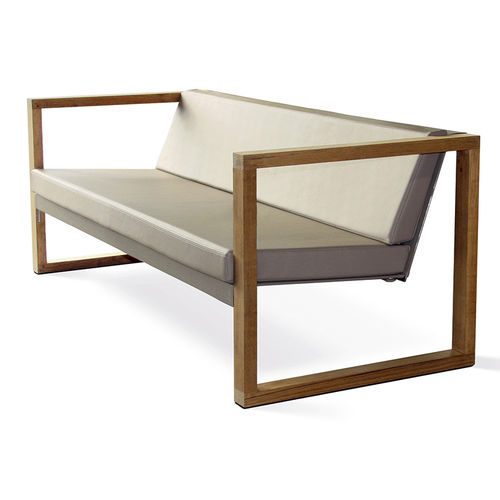 Divano modulare - BANCA TEAK - FueraDentro - contemporaneo / da esterno / in Batyline®