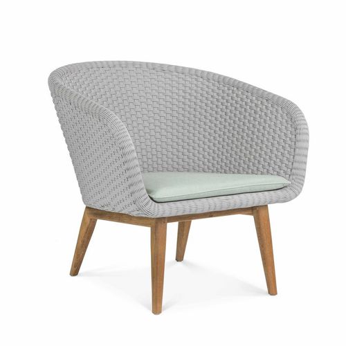 Poltrona contemporanea - SHELL   - FueraDentro - in Batyline® / in resina intrecciata / con cuscino rimovibile