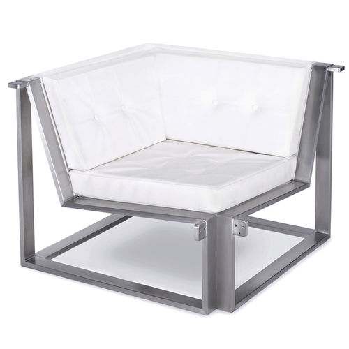 Poltrona contemporanea - ESQUINA - FueraDentro - in Batyline® / in acciaio inossidabile / ergonomica