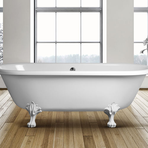 Vasca da bagno ovale - RETRO NEW AGE - AQUAdesign - con piedi / in composito / in acrilico