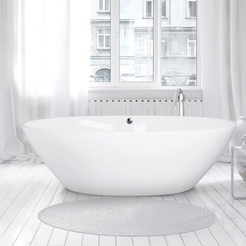 Vasca da bagno ovale - SMALL ONE - AQUAdesign - da appoggio / in composito / bianca