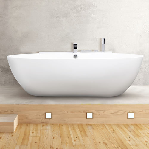 Vasca da bagno ovale - AQUAdesign - da appoggio / in composito / bianca