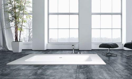 Vasca da bagno in composito - SMART ONE - AQUAdesign - bianca