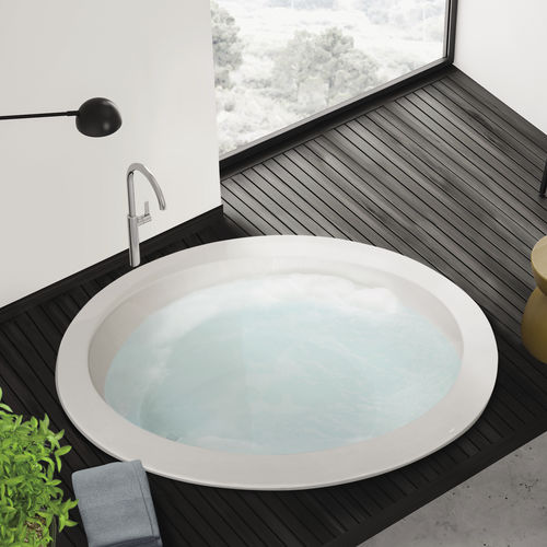 Vasca da bagno rotonda - COOKIES - AQUAdesign - da appoggio / per ambiente abitativo / in composito