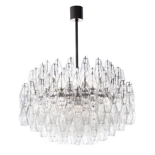 Lampadario classico - POLYÈDRE - Veronese - in vetro di Murano / in acciaio / contract