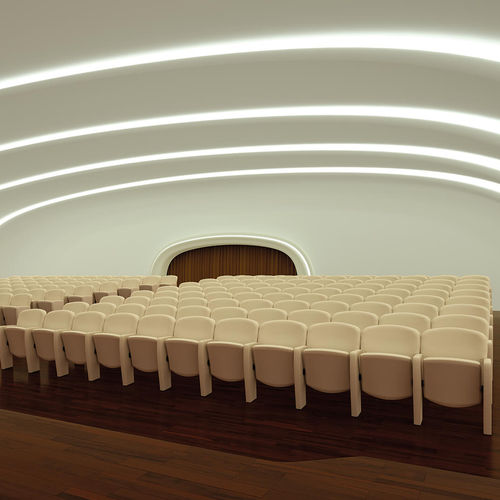 Poltrona per auditorium contemporanea - TAIL - Lamm srl - in schiuma di poliuretano / pieghevole / per teatro