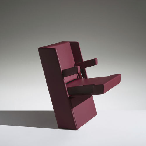 Poltrona per auditorium contemporanea - GENYA - Lamm srl - in pelle / pieghevole / rossa