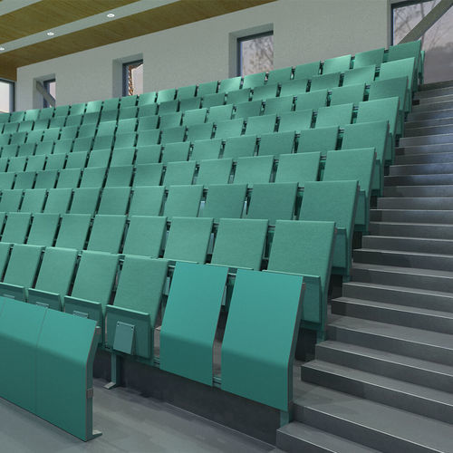 Sedia per auditorium contemporanea - E5000 - Lamm srl - da interno / in tessuto / in legno compensato