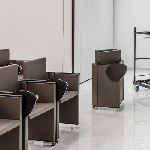 Poltrona contemporanea - ON TIME - Lamm srl - in tessuto / in pelle / in schiuma di poliuretano