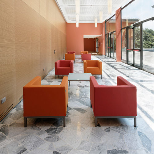 Poltrona visitatore contemporanea - POLO - Lamm srl - in pelle / contract