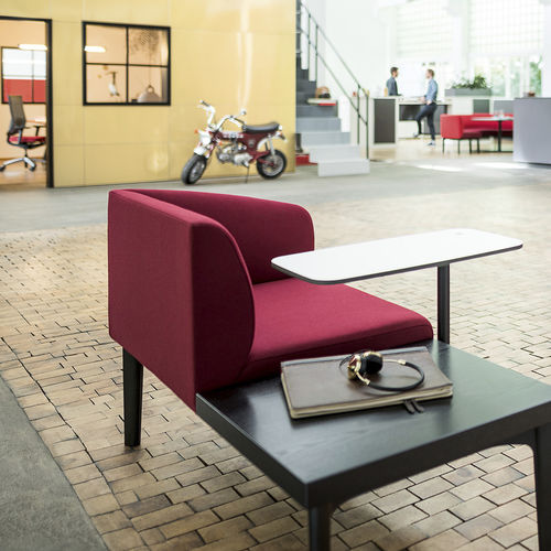 Tavolo d'appoggio contemporaneo - SE:WORKS - Sedus - in melaminico / con supporto in metallo / rotondo