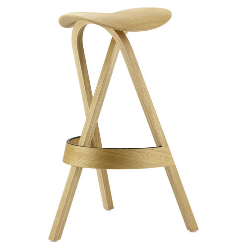 Sgabello da bar contemporaneo - 404 H - THONET - in legno / con poggiapiedi / contract