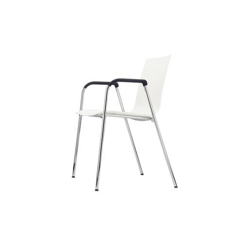 Sedia contemporanea - S 260 - THONET - da interno / in polipropilene / con supporto in acciaio cromato