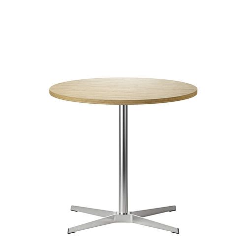 Tavolo da bistrot contemporaneo - 1818 - THONET - in acciaio / in faggio / con supporto in acciaio