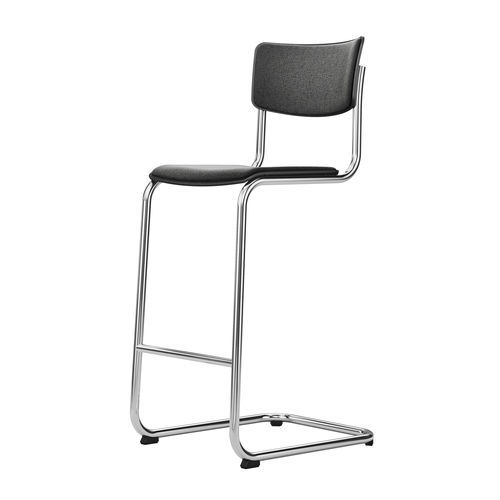 Sedia alta contemporanea - S 43 H - THONET - da interno / in acciaio / in legno