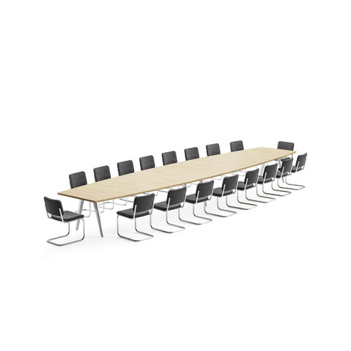 Tavolo da conferenza contemporaneo - System 1500 - THONET - in faggio / con supporto in alluminio / a forma di U