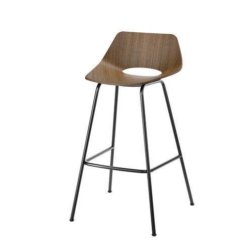 Sedia alta contemporanea - S 661 H - THONET - da interno / in tessuto / in legno