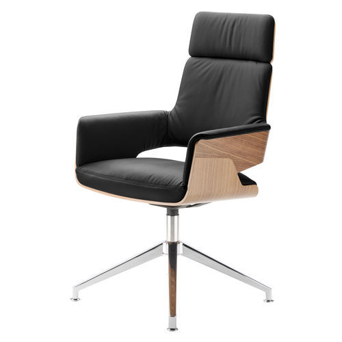 Sedia visitatore contemporanea - S 840 - THONET - da interno / in tessuto / in pelle
