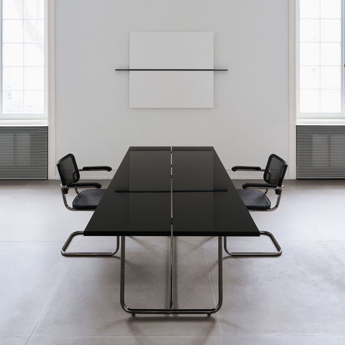 Tavolo contemporaneo - S 1070 SERIOUS / NORDIC JS . THONET - THONET - in legno laccato brillante / in acciaio / in titanio