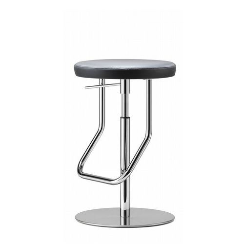 Sgabello da bar contemporaneo - S 123  - THONET - con supporto in acciaio inossidabile / con supporto in acciaio / imbottito