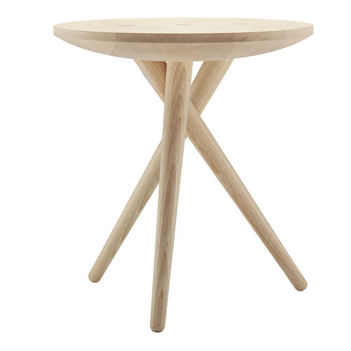 Tavolo d'appoggio contemporaneo - 1025 - THONET - in rovere / con supporto in legno massiccio / rotondo