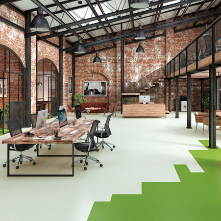 Pavimento in PVC - PALETTONE PUR - Polyflor - da interno / per il settore terziario / a quadrotte