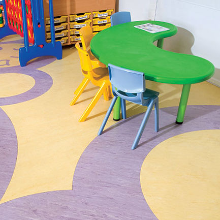 Pavimento in PVC - XL PU - Polyflor - da interno / per il settore terziario / a quadrotte