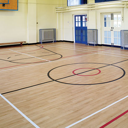 Pavimentazione sportiva da interno - 67 - Polyflor - in vinile / per sale polivalenti