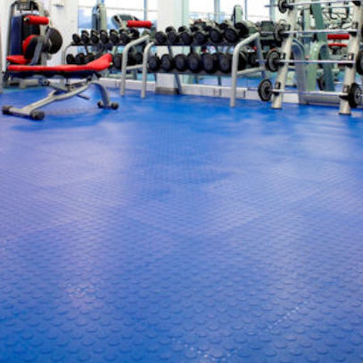 Pavimento in gomma - SAARFLOOR NOPPE STUD - Polyflor - da interno / per il settore terziario / a quadrotte
