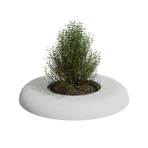 Fioriera in calcestruzzo - FLOWER STONE XL E - A Amop Synergies - rotonda / con panchina integrata / contemporanea
