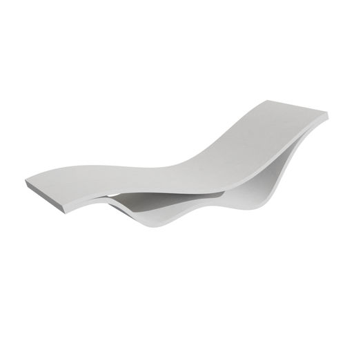 Lettino prendisole design minimalista - FLOW: CHAISE - A Amop Synergies - in calcestruzzo ad alte prestazioni / per uso contract / per hotel