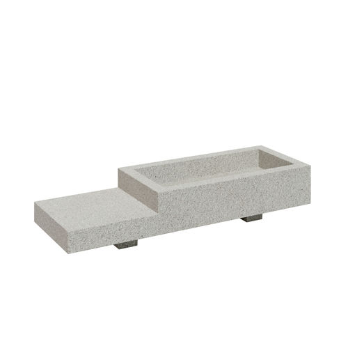 Fioriera in calcestruzzo - MUL C2 - 01403 - A Amop Synergies - rettangolare / modulabile / con supporti