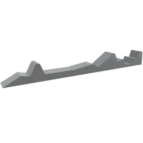 Panca per spazi pubblici design minimalista - 8C1 Solution - 01301 - A Amop Synergies - in calcestruzzo / con schienale / senza braccioli