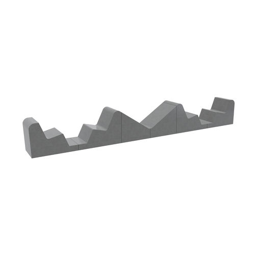 Panca design minimalista - 6C1 Solution - 01303 - A Amop Synergies - in calcestruzzo / con schienale / senza braccioli
