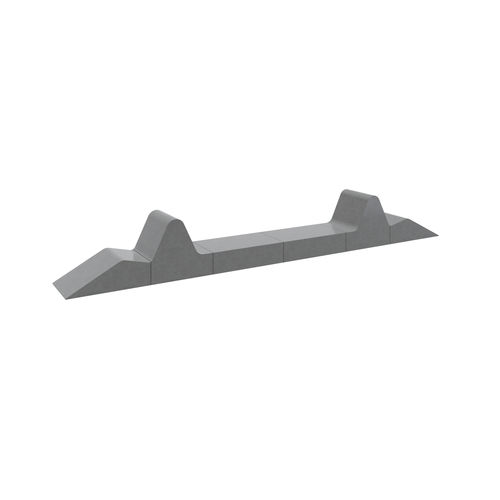 Panca design minimalista - 6C2 Solution - 01304 - A Amop Synergies - in calcestruzzo / con schienale / senza braccioli