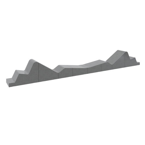 Panca design minimalista - 8C2 Solution - 01302 - A Amop Synergies - in calcestruzzo / con schienale / senza braccioli