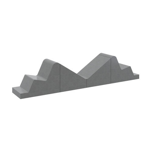 Lettino prendisole design minimalista - 4C2 Solution - 01306 - A Amop Synergies - in calcestruzzo / per spazio pubblico / modulare