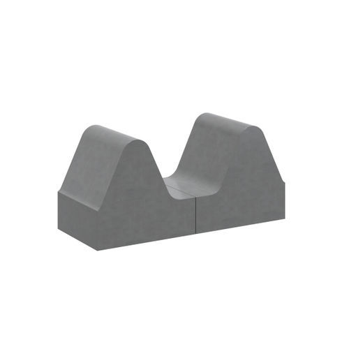 Panca design minimalista - 2C2 Solution - 01309 - A Amop Synergies - in calcestruzzo / senza schienale / senza braccioli