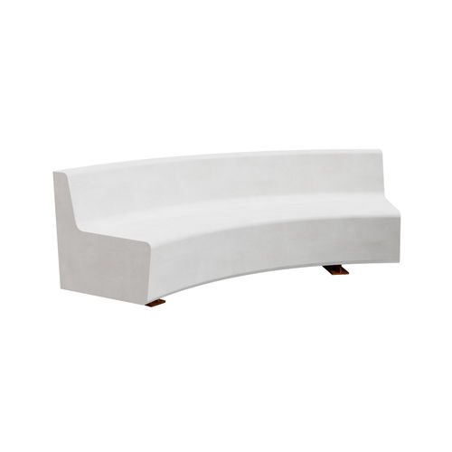 Panca per spazi pubblici contemporanea - TEJO Concave - A Amop Synergies - in calcestruzzo / in acciaio COR-TEN® / con schienale