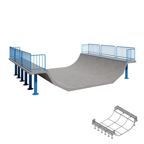 Minirampa per skatepark - 140 Wide - 01295 - A Amop Synergies - modulare / in cemento armato / in calcestruzzo prefabbricato