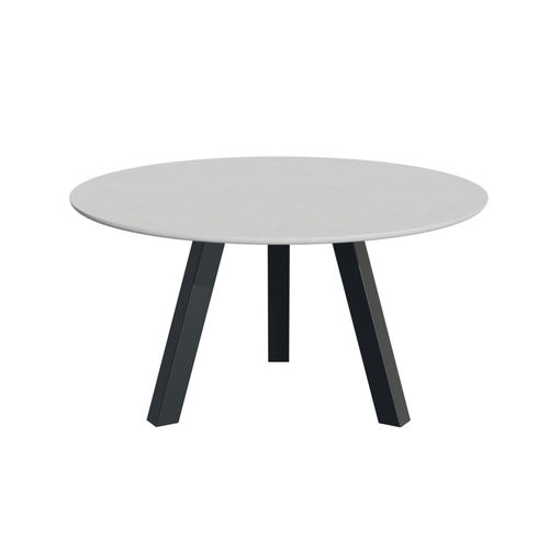 Tavolo contemporaneo - Round Up 30002 - A Amop Synergies - in calcestruzzo / con supporto in acciaio verniciato / rotondo
