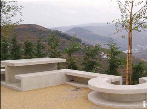 Tavolo da picnic contemporaneo - AM: PICNIC TABLE - A Amop Synergies - in calcestruzzo / rettangolare / professionale