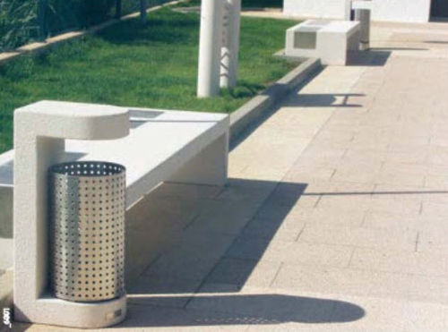 Portarifiuti pubblico - MIA - A Amop Synergies - in acciaio inossidabile / in acciaio COR-TEN® / in calcestruzzo
