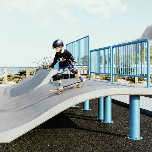 Rampa per skatepark tipo wave - E 01316 - A Amop Synergies - in calcestruzzo