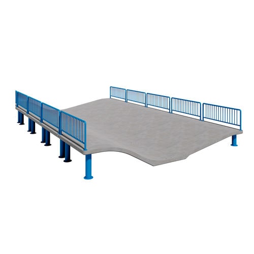 Rampa per skatepark tipo wave - C 01314 - A Amop Synergies - in calcestruzzo